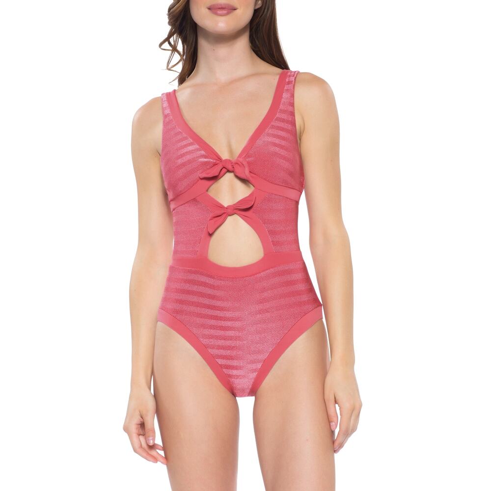 Women's Becca Canyon Mesa One-Piece Swimsuit, Size Medium - Pink 14155